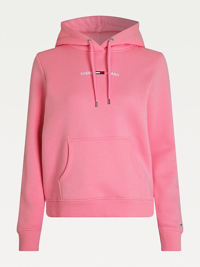 Tommy Hilfiger Hoodies & Sweatshirts USA Stores - Womens Linear Logo Pink